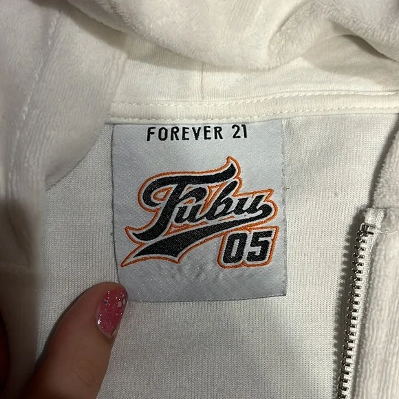 Forever 21 and FUBU collab cropped y2k hoodie - Picture 3 of 3